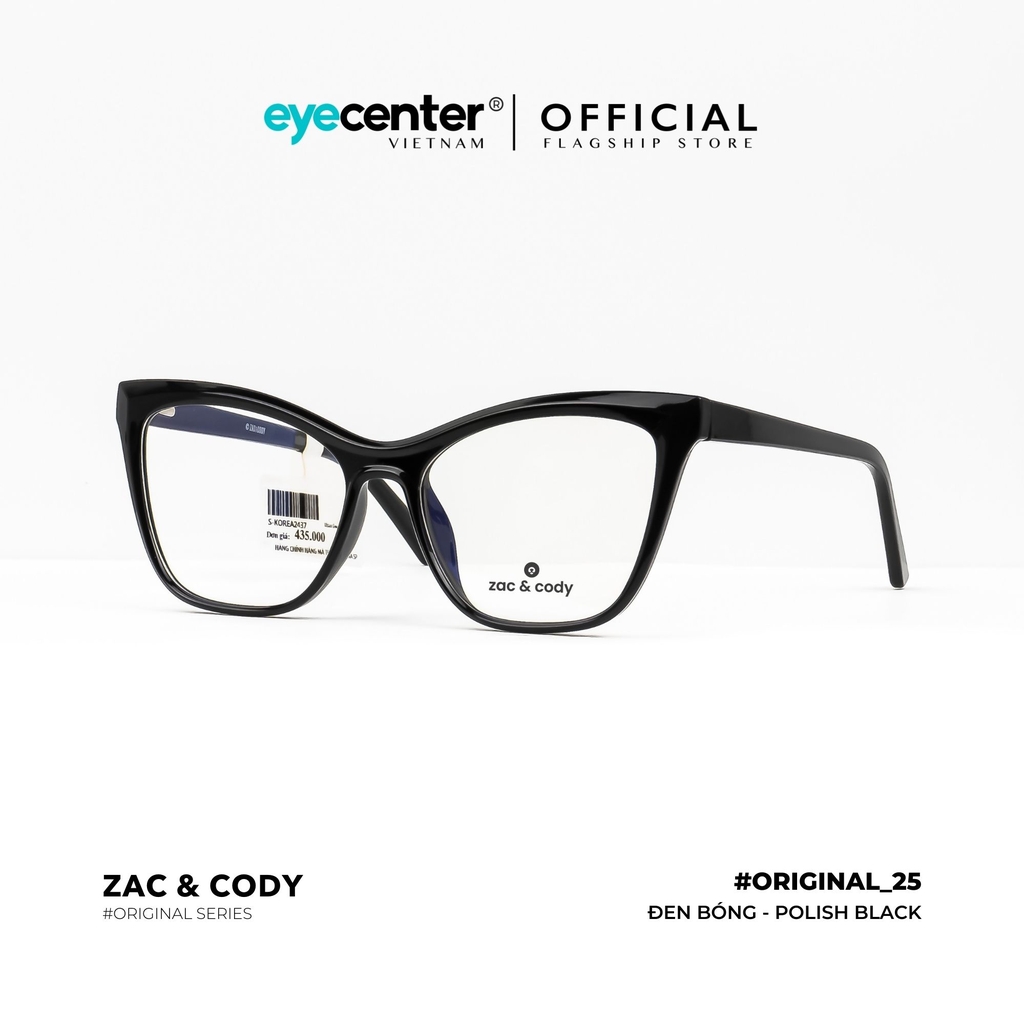 [B25] Gọng kính cận nữ chính hãng ZAC & CODY dáng mắt mèo lõi thép chống gãy cao cấp original.25 ZC 7001 by Eye Center Vietnam