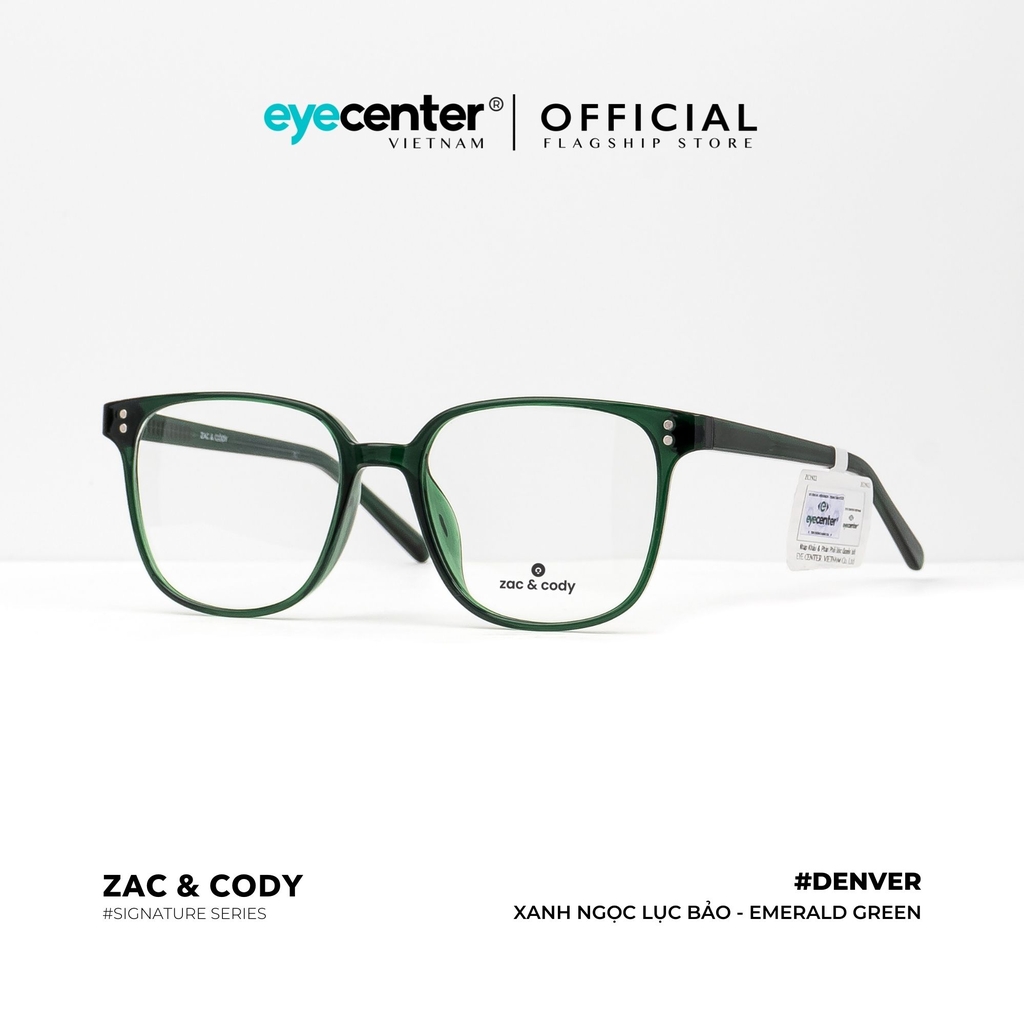 [A31] Gọng kính cận nam nữ chính hãng ZAC & CODY Denver lõi thép chống gãy  ZC TR1922 A31 by Eye Center Vietnam