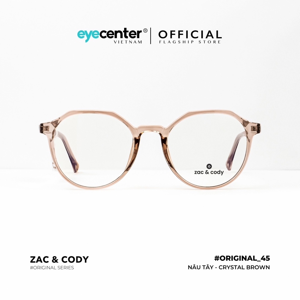 [B45] Gọng kính cận nam nữ chính hãng ZAC & CODY lõi thép chống gãy original.45 ZC K8095 by Eye Center Vietnam