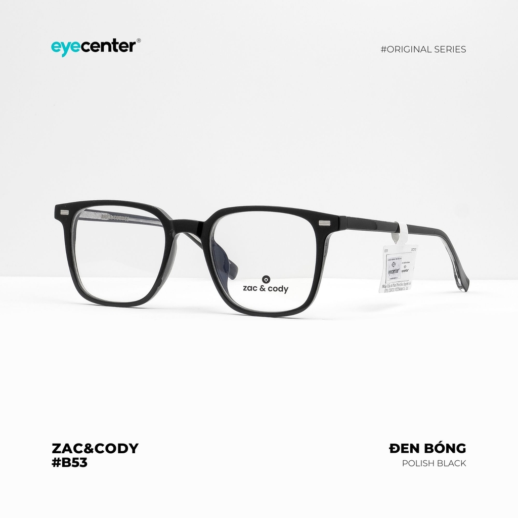 [B53]Gọng kính cận nam nữ chính hãng ZAC & CODY lõi thép chống gãy original.53 ZC 7111 by Eye Center Vietnam