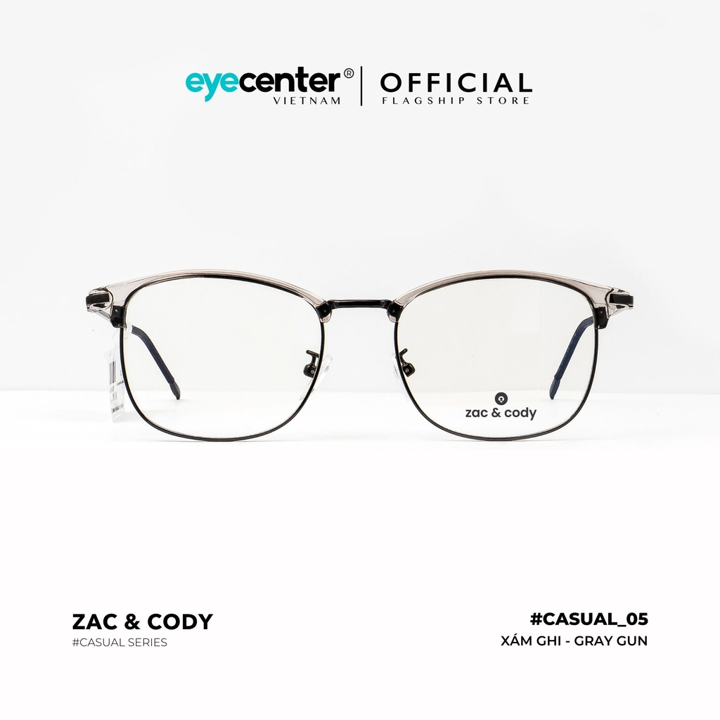 [C05] Gọng kính cận nam nữ  chính hãng ZAC & CODY kim loại siêu nhẹ nhiều màu thời trang casual.05 TR90 ZC 2713 by Eye Center Vietnam