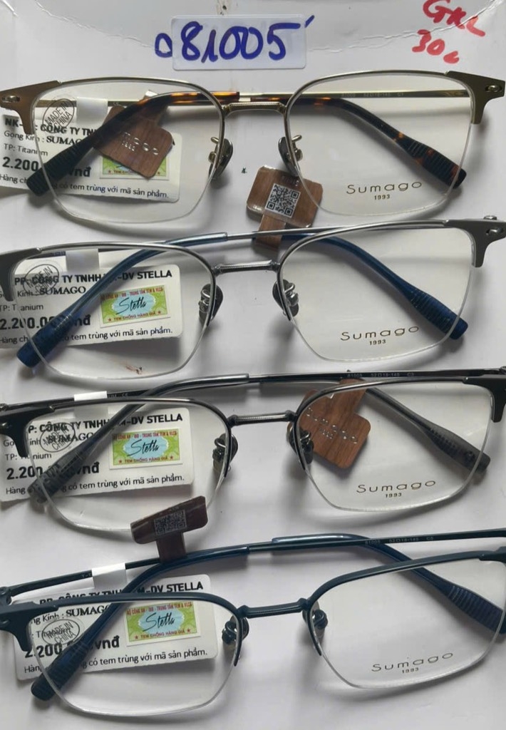 [PRTI39] Gọng kính cận nam nữ chất liệu Titanium siêu bền chống gỉ by Eye Center Vietnam