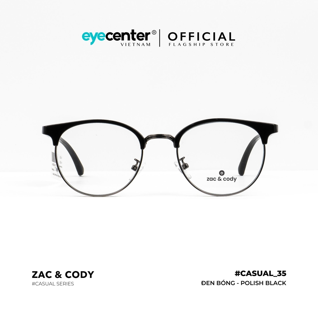 [C35][6321] Gọng kính cận nam nữ chính hãng ZAC & CODY gọng nhựa chống gãy siêu nhẹ casual.35 ZC 6214 by Eye Center Vietnam