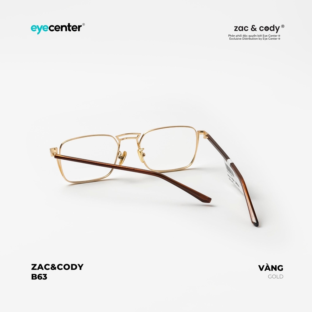 [B63] Gọng kính cận chính hãng ZAC & CODY  kim loại chống gỉ 5178 by Eye Center Vietnam