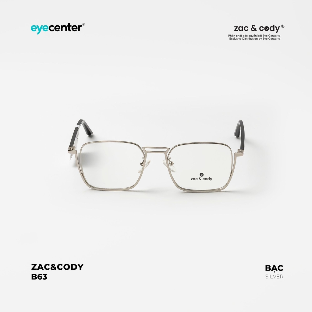 [B63] Gọng kính cận chính hãng ZAC & CODY  kim loại chống gỉ 5178 by Eye Center Vietnam