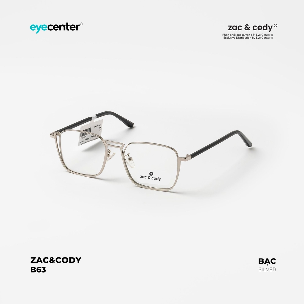 [B63] Gọng kính cận chính hãng ZAC & CODY  kim loại chống gỉ 5178 by Eye Center Vietnam