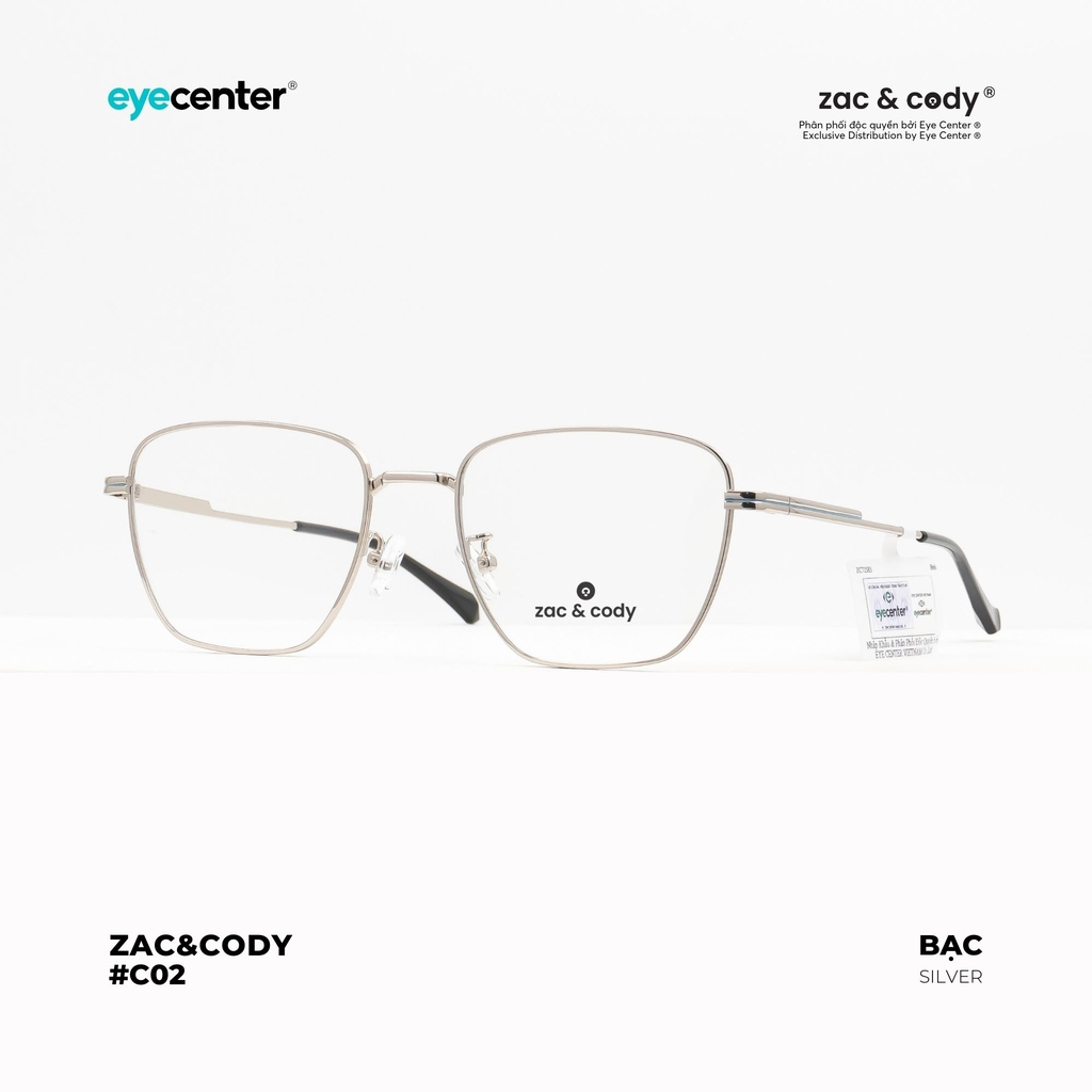 [C02] Gọng kính cận nữ chính hãng ZAC & CODY kim loại chống gỉ nhiều màu casual.02 ZC 72585 by Eye Center Vietnam