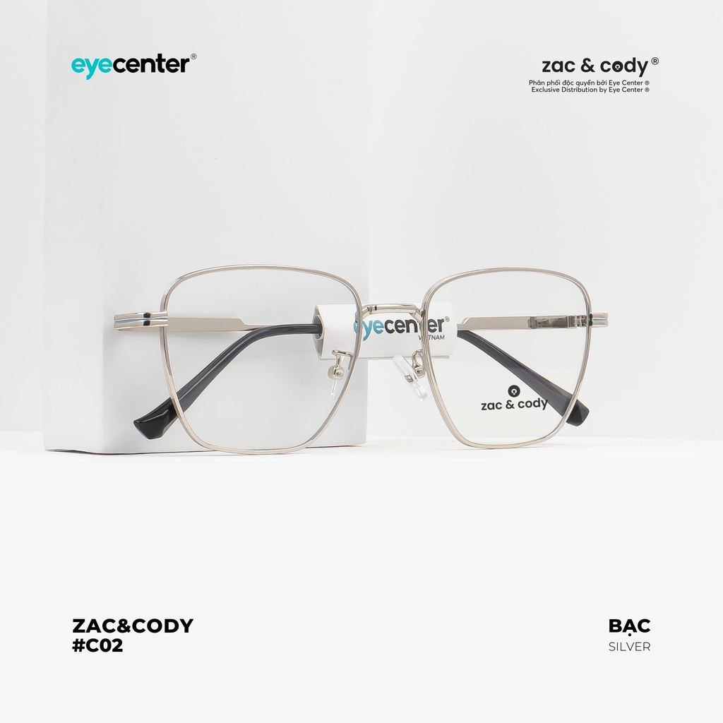 [C02] Gọng kính cận nữ chính hãng ZAC & CODY kim loại chống gỉ nhiều màu casual.02 ZC 72585 by Eye Center Vietnam