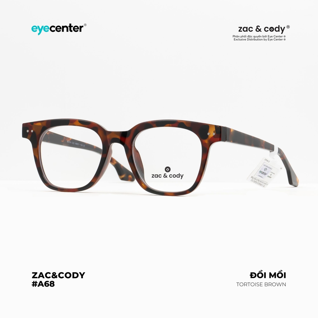 [A68 - GLASSHOLIC - RYAN]Gọng kính cận nam nữ chính hãng ZAC & CODY lõi thép chống gãy cao cấp ZC 9104 - H423 - 8131  by Eye Center Vietnam