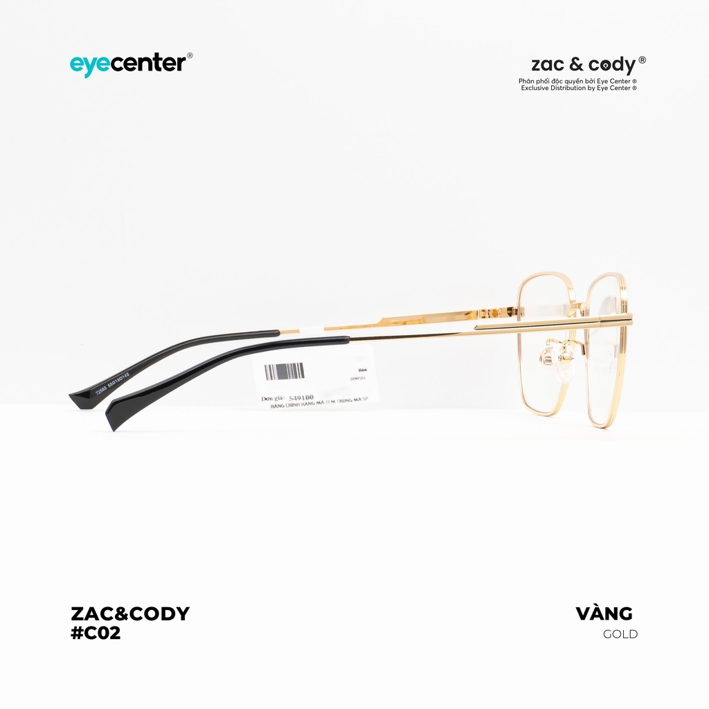 [C02] Gọng kính cận nữ chính hãng ZAC & CODY kim loại chống gỉ nhiều màu casual.02 ZC 72585 by Eye Center Vietnam