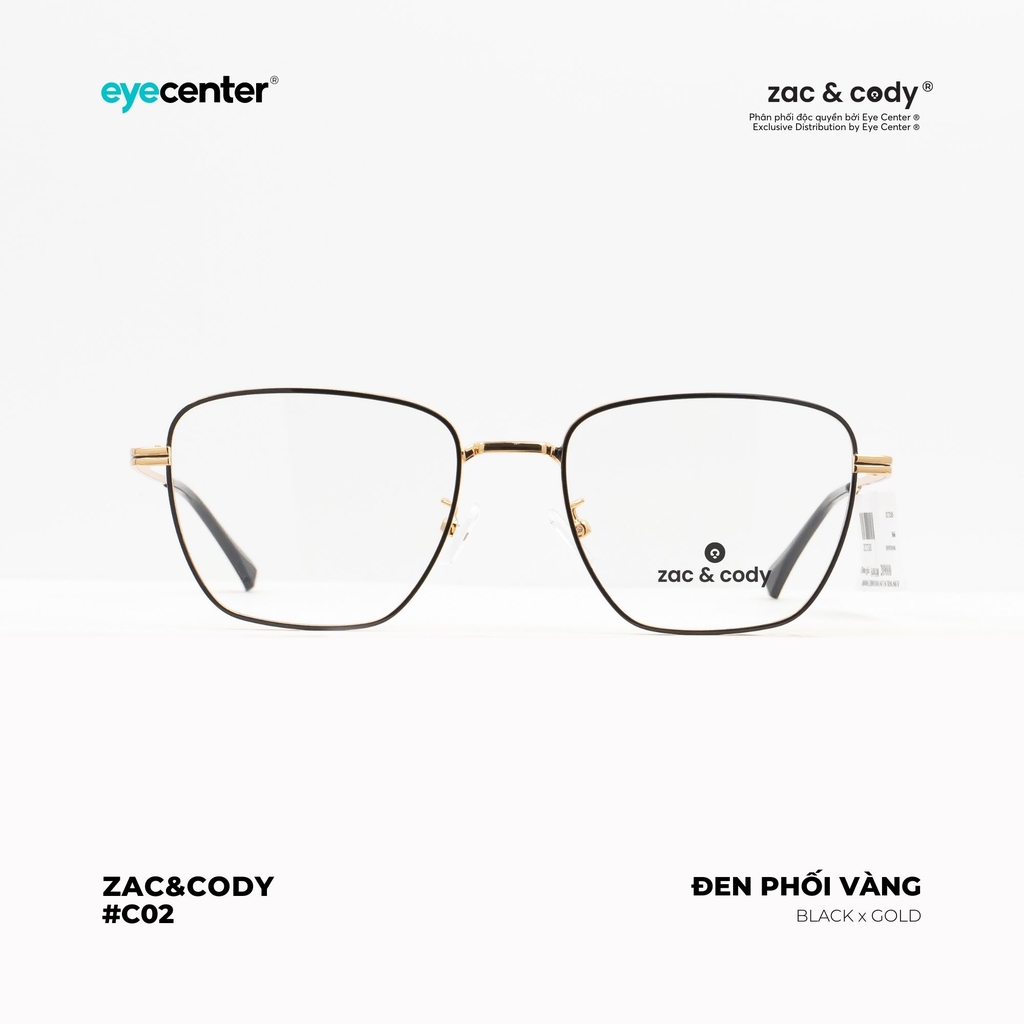 [C02] Gọng kính cận nữ chính hãng ZAC & CODY kim loại chống gỉ nhiều màu casual.02 ZC 72585 by Eye Center Vietnam