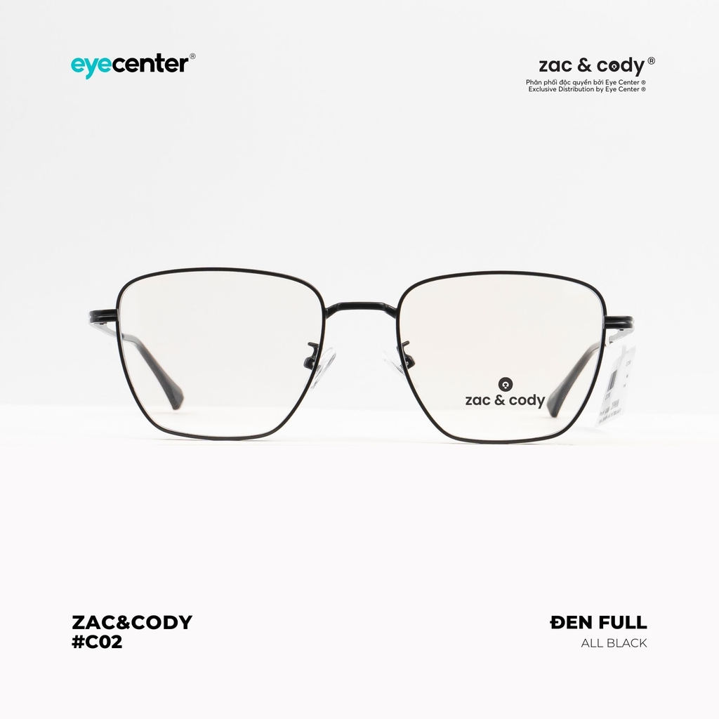[C02] Gọng kính cận nữ chính hãng ZAC & CODY kim loại chống gỉ nhiều màu casual.02 ZC 72585 by Eye Center Vietnam