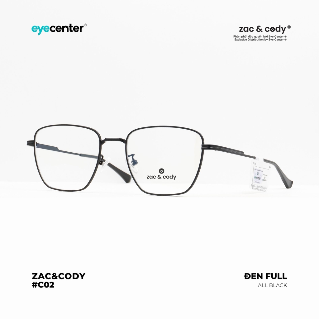 [C02] Gọng kính cận nữ chính hãng ZAC & CODY kim loại chống gỉ nhiều màu casual.02 ZC 72585 by Eye Center Vietnam