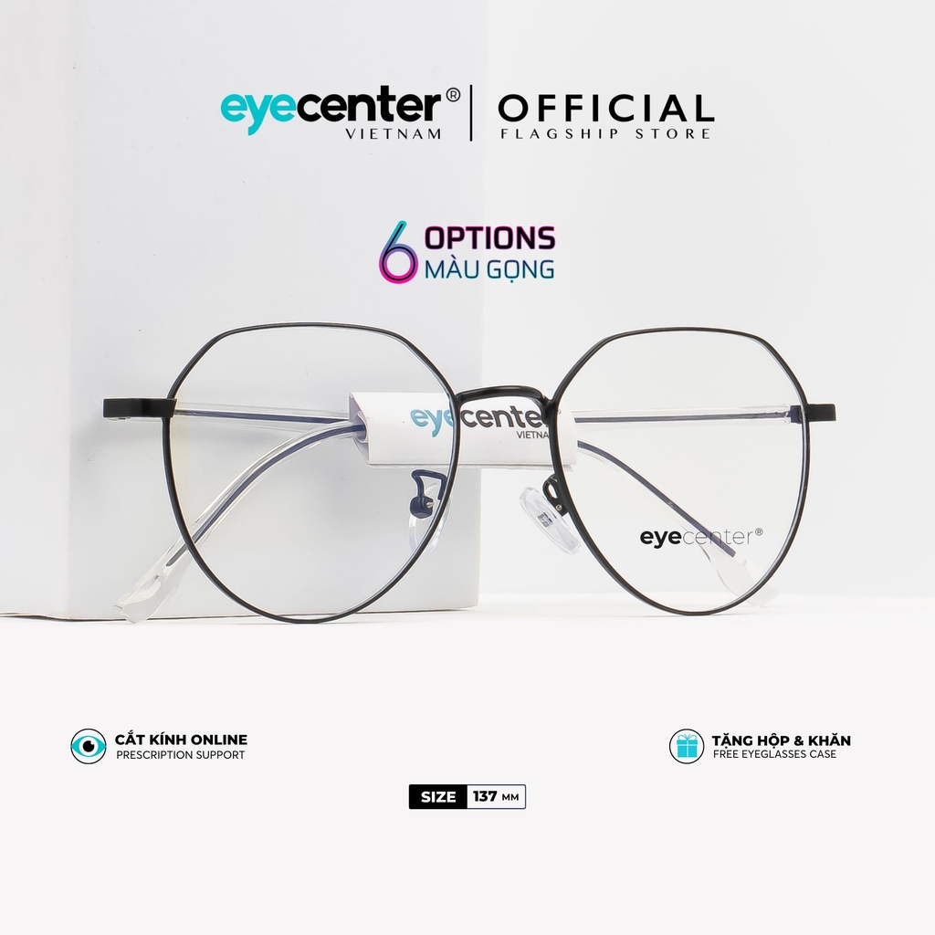[K33]Gọng kính cận nữ chính hãng EYECENTER kim loại chống gỉ nhiều màu ...