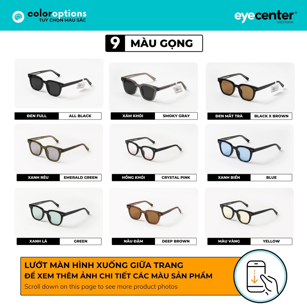 [S30] [GLASSHOLIC- WILSON] [1005-H135] Kính mát Crystal UV chính hãng ZAC & CODY nhiều màu 1005 by Eye Center Vietnam