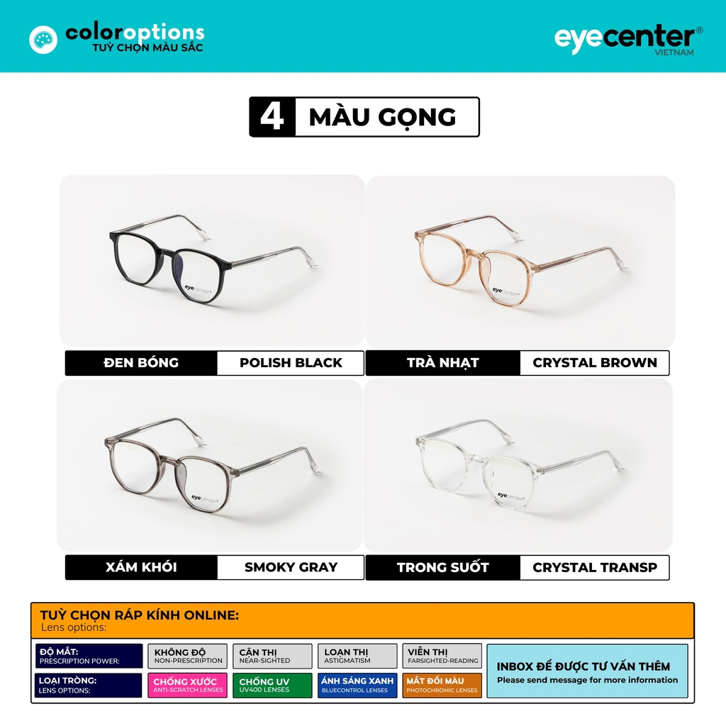 [B07] Gọng kính cận nam nữ chính hãng ZAC & CODY lõi thép chống gãy original.07 ZC 272 by Eye Center Vietnam