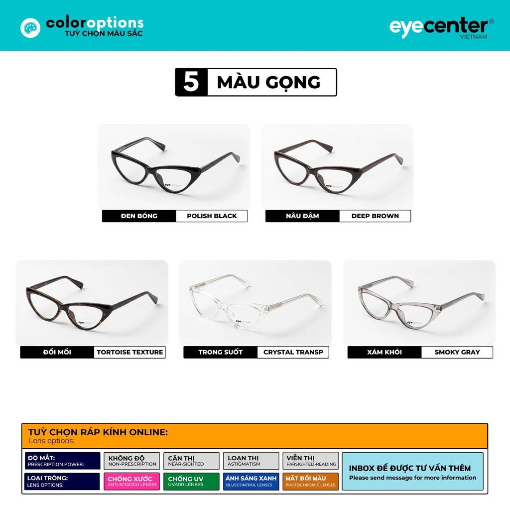 [A98] Gọng kính nữ chính hãng ZAC & CODY 1012 by Eye Center Vietnam