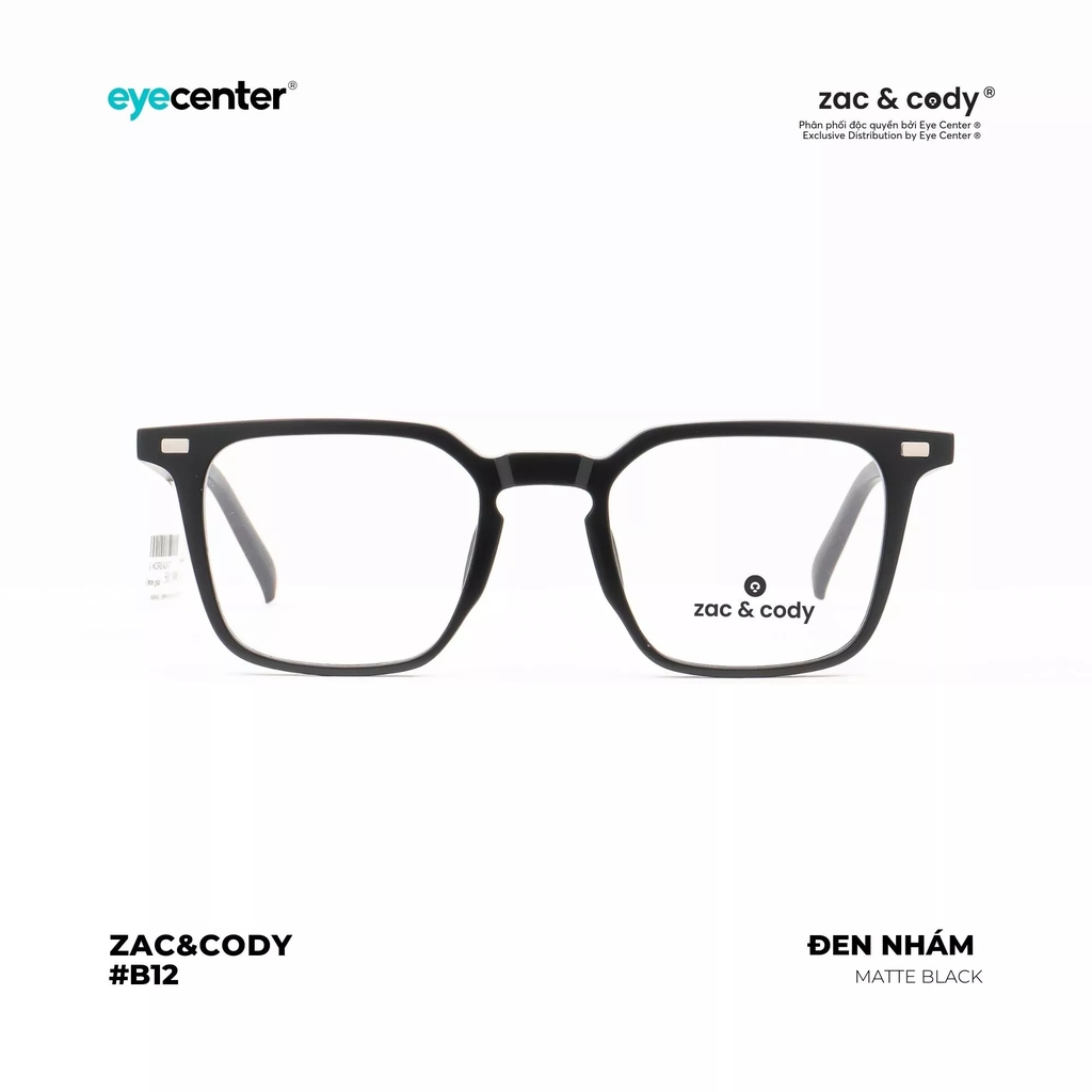 [B12] Gọng kính cận nam nữ chính hãng ZAC & CODY nhựa dẻo chống gãy cao cấp original.12 ZC 280278 by Eye Center Vietnam