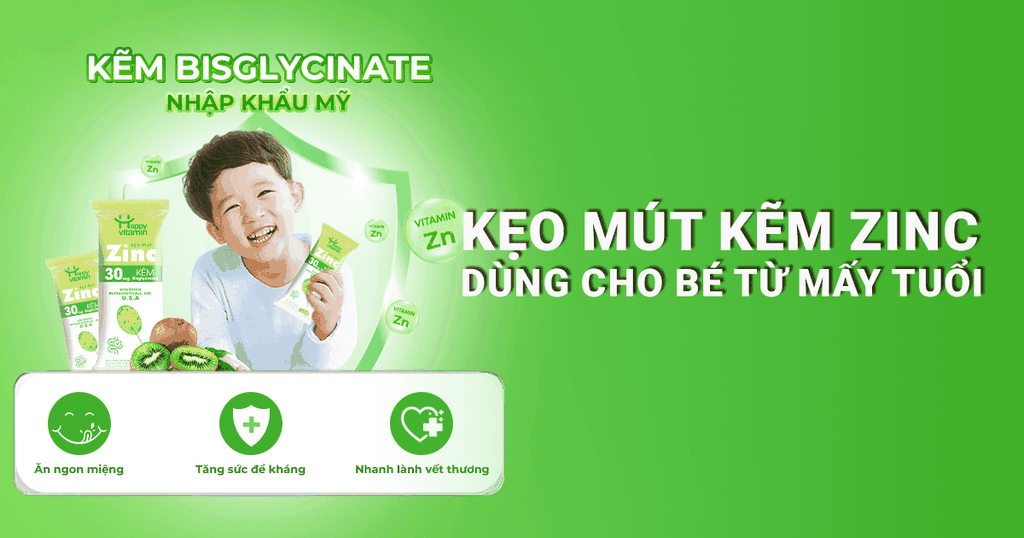 Kẹo Mút Kẽm ZinC Happy Vitamin: Dùng Cho Bé Từ Mấy Tuổi, Có Tốt Không?