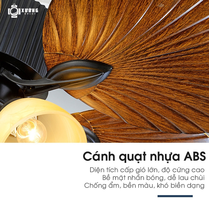 Quạt trần đèn cao cấp tân cổ điển XD2285