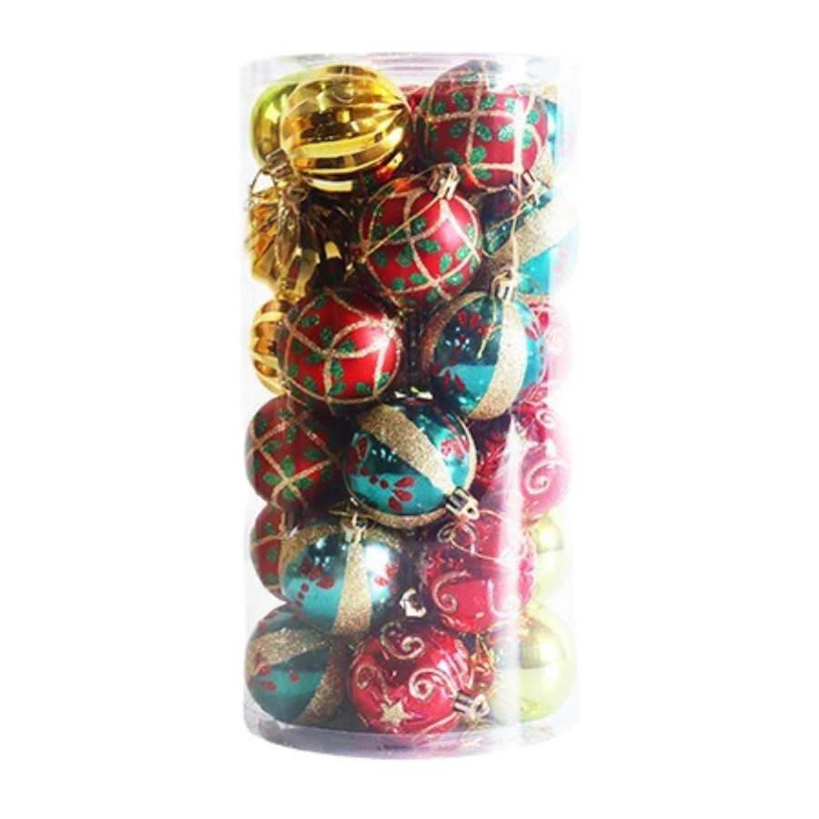 Châu Kiểu Vẽ 2024 - Hộp trụ 24 quả Châu Kiểu Vẽ 6cm