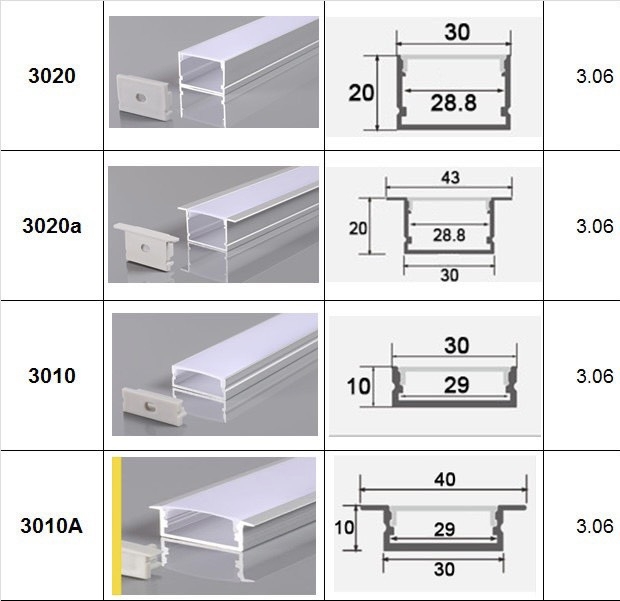 Thanh nhôm rộng 2cm - 5cm