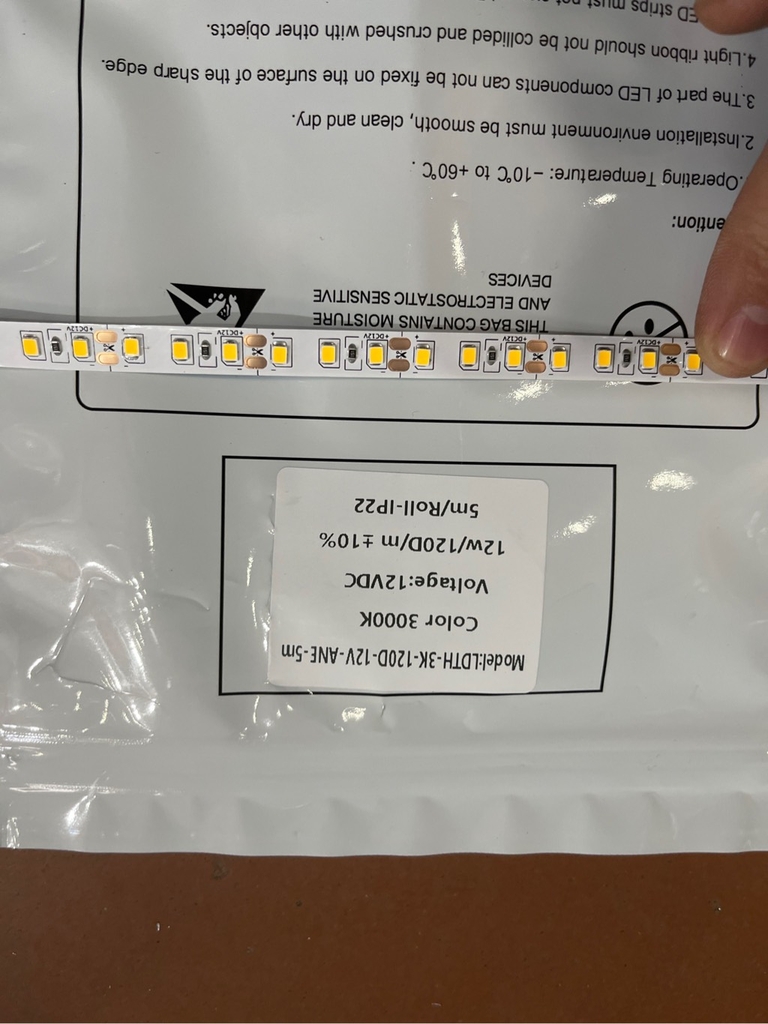 Led Thanh Nhôm cuộn 5m 2835 12V - 120led - Vàng 3000K