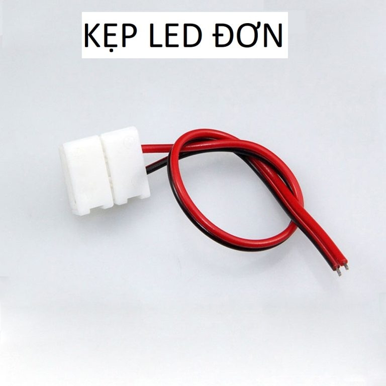 Kẹp Led Nhôm Định Hình 12V Nối Nguồn và Led bản 8 mm