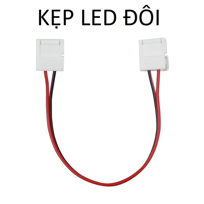 Kẹp Led Nhôm Định Hình 12V Nối Nguồn và Led bản 8 mm