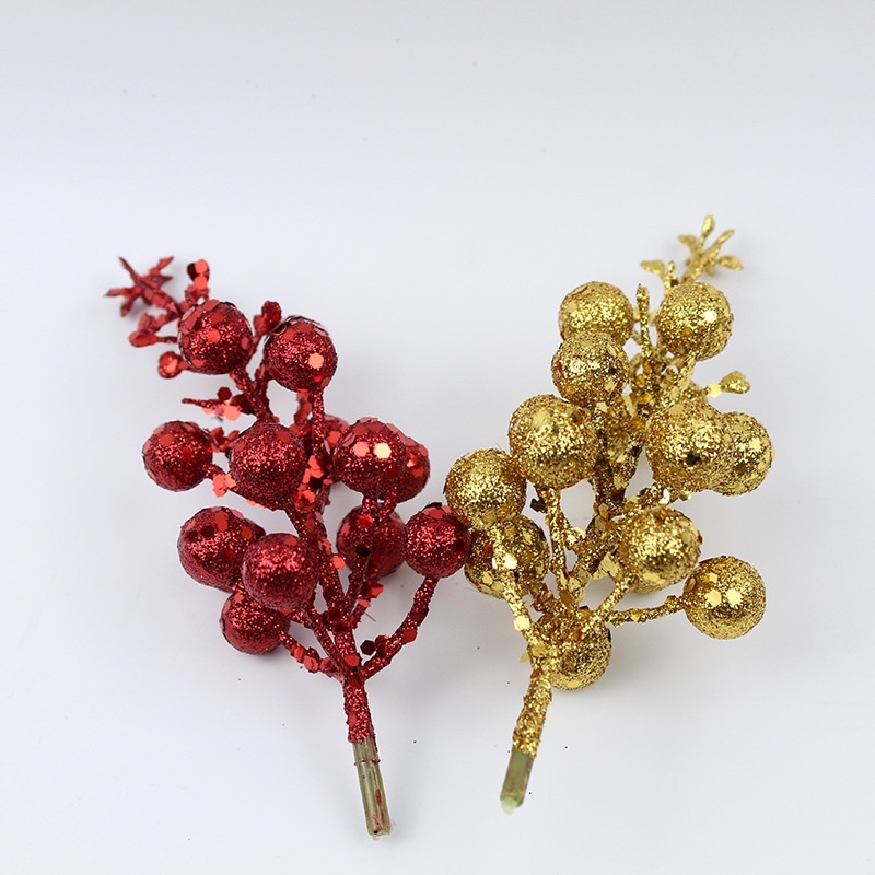 Chùm quả nhũ kim tuyết trang trí