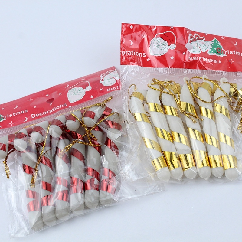 Phụ kiện trang trí Noel - Túi 6 gậy 7cm