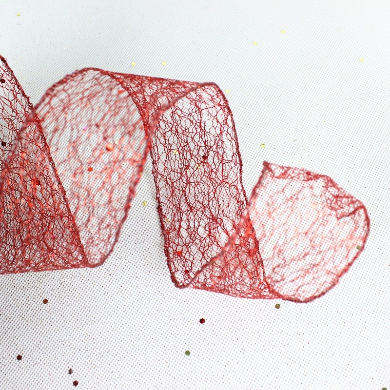 Cuộn Ruy băng lưới trang trí Giáng Sinh khổ lớn nhỏ