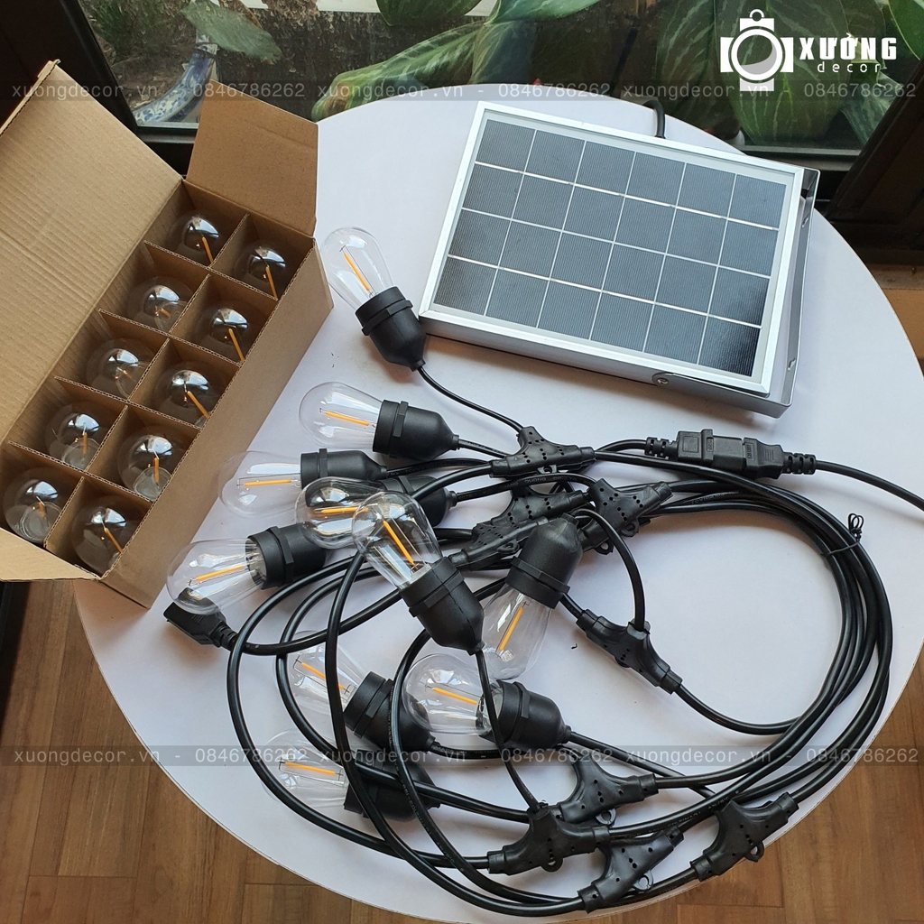 Bộ đèn chống nước NLMT Solar 15m 24 bóng S14