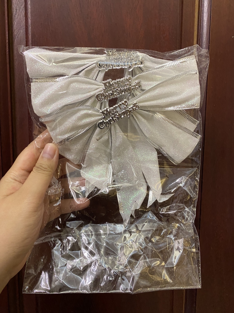 Nơ nhũ kim tuyến trang trí set 3 cái