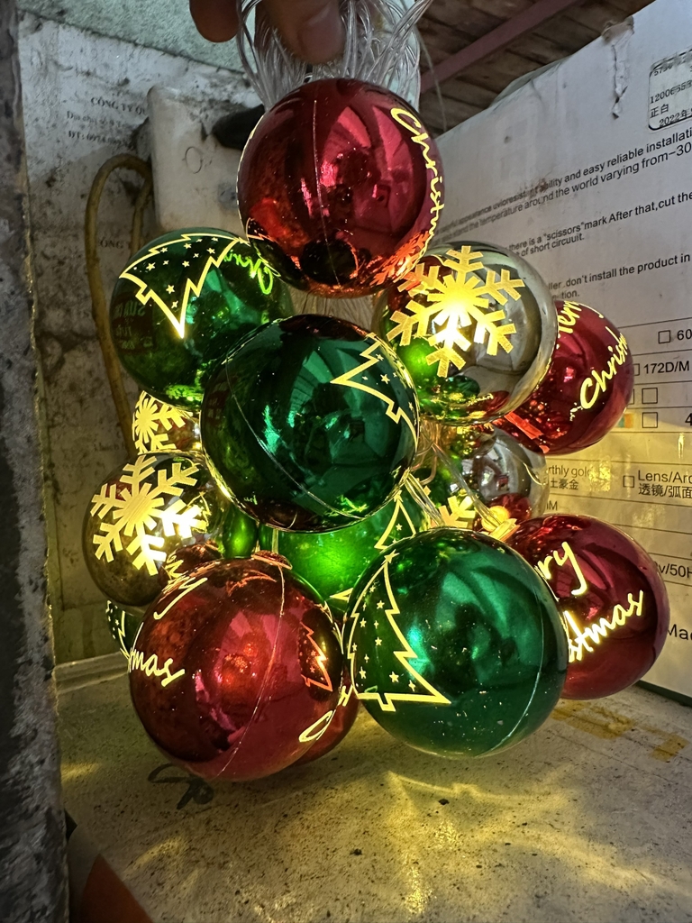 Đèn quả châu trang trí Noel 5m 18 bóng