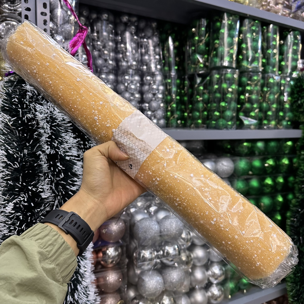 Cuộn Ruy băng lưới khổ lớn 50cm trang trí cây thông noel