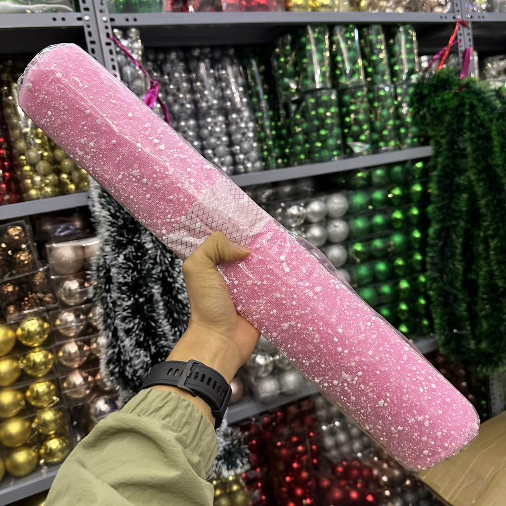 Cuộn Ruy băng lưới khổ lớn 50cm trang trí cây thông noel