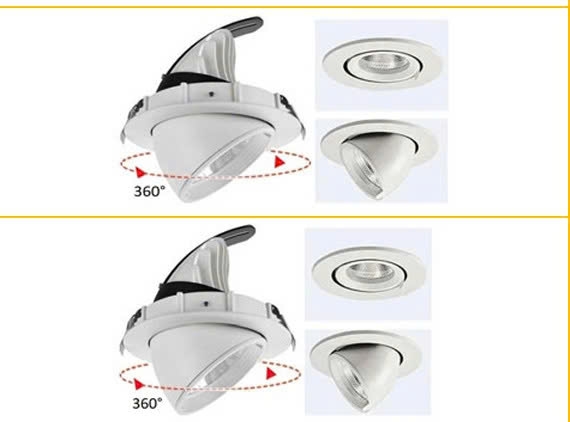 Âm trần xoay 360° lỗ 90mm Chip Epistar  Nguồn Lifud