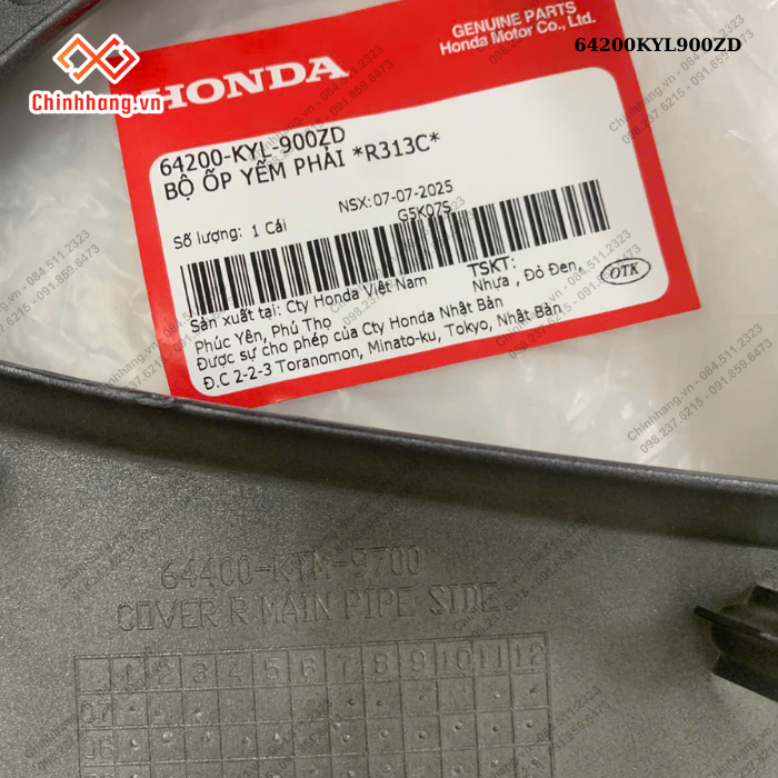 Bộ ốp yếm phải *R313C*-BỘ NHỰA FUTURE Neo FI 2008- màu ĐỎ