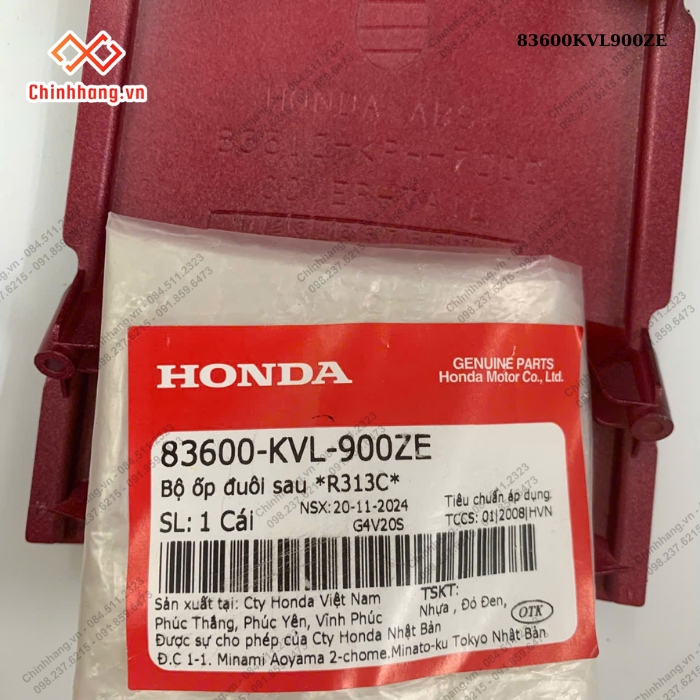 Bộ ốp đuôi sau *R313C*-BỘ NHỰA FUTURE Neo FI 2008- màu ĐỎ