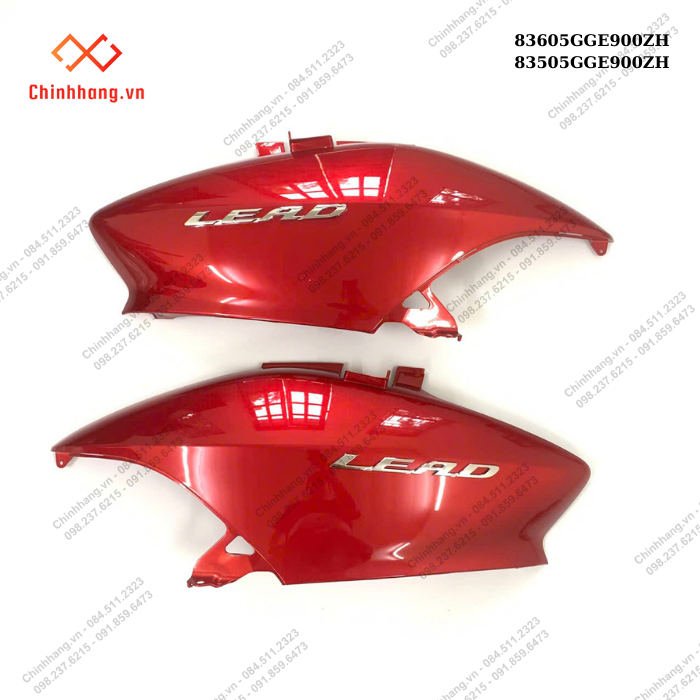 Bộ ốp sườn trái phải *R340C*-BỘ NHỰA Lead 110-2010,màu đỏ tươi