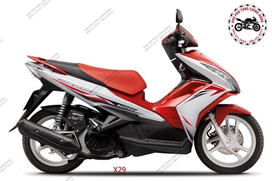 Sơn xe Air Blade 2013 màu trắng  xám zin cực đẹp