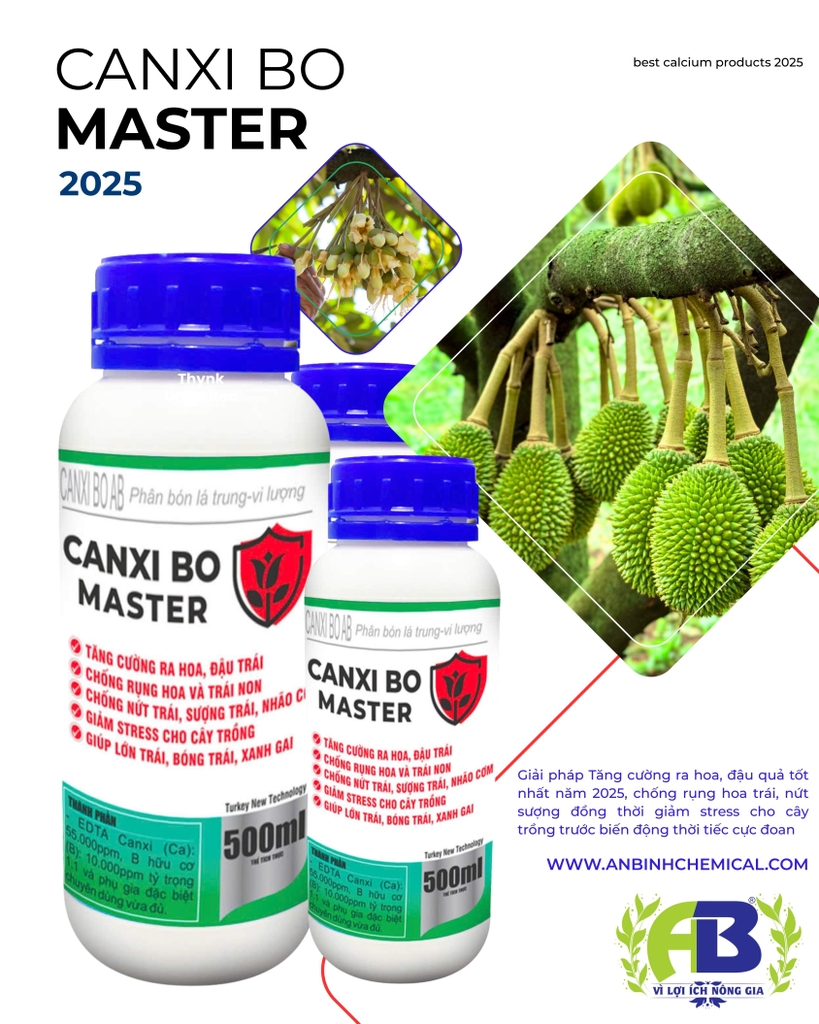 Canxi Bo giúp tăng tỷ lệ đậu hoa trái, chắc cuống, tăng đề kháng cho cây trồng ...