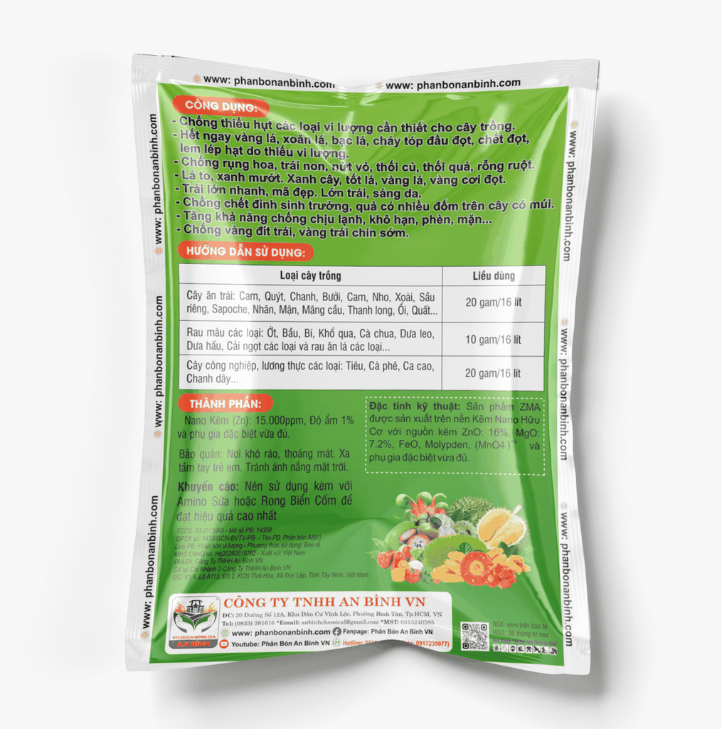 PHÂN BÓN VI LƯỢNG ZMA AN BÌNH