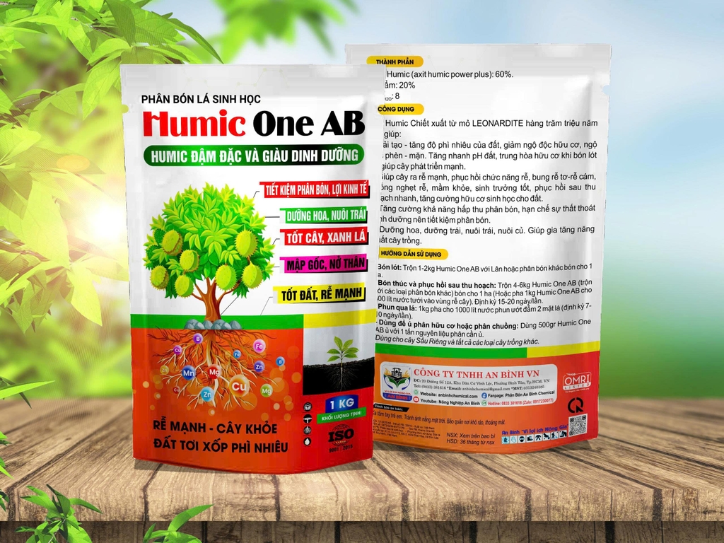 Phân bón lá hữu cơ Humic One AB kích rễ dưỡng cây
