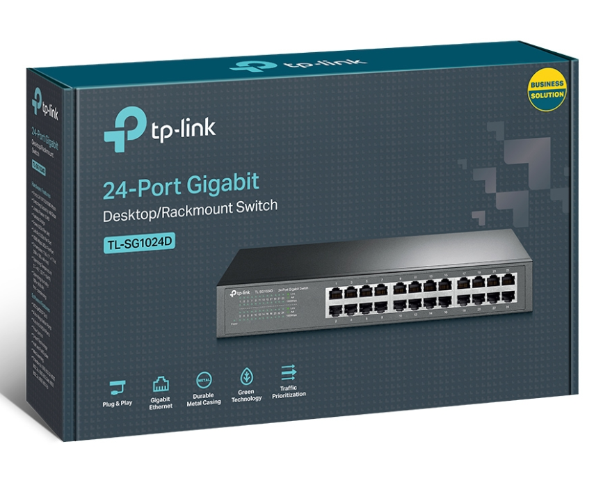 Switch TP-LINK_TL-SG1024D -- 24P/1GB; 24T