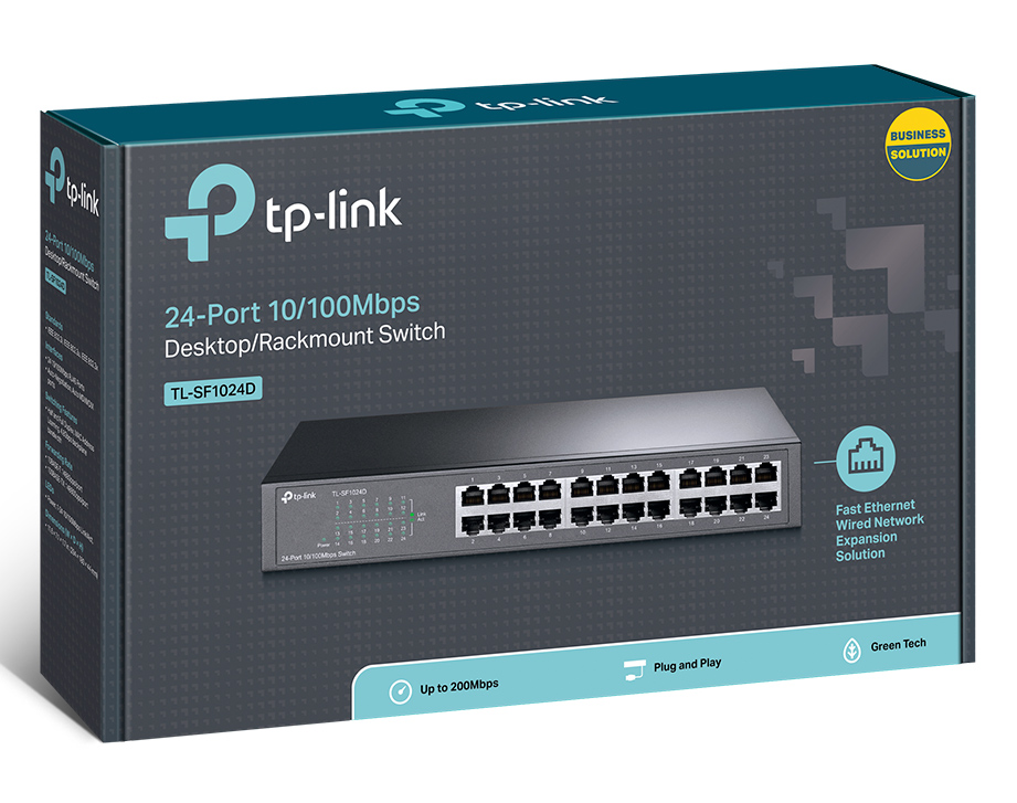 Switch TP Link  TL-SF1024D -- 24P/100; 24T