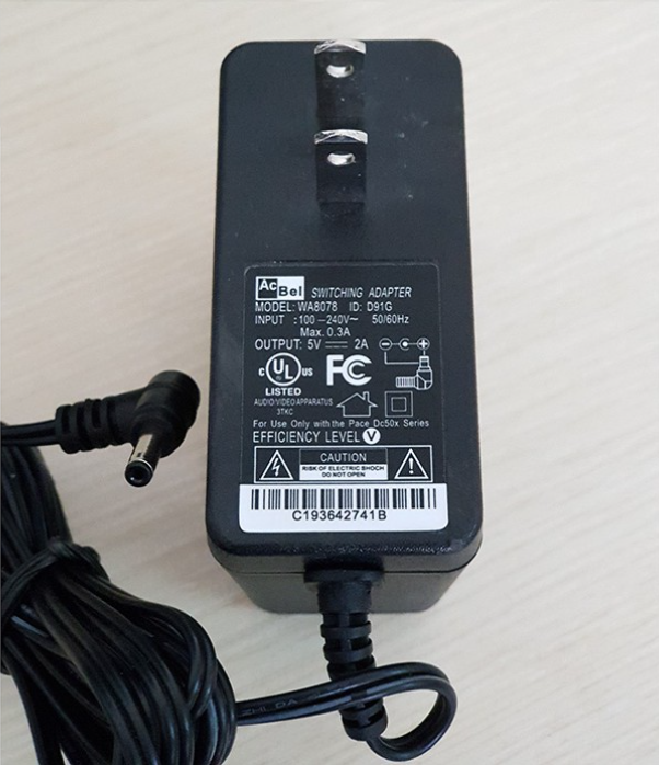 Nguồn/Adapter cam IP 5v2a chân nhỏ Acbel; 06T (-)