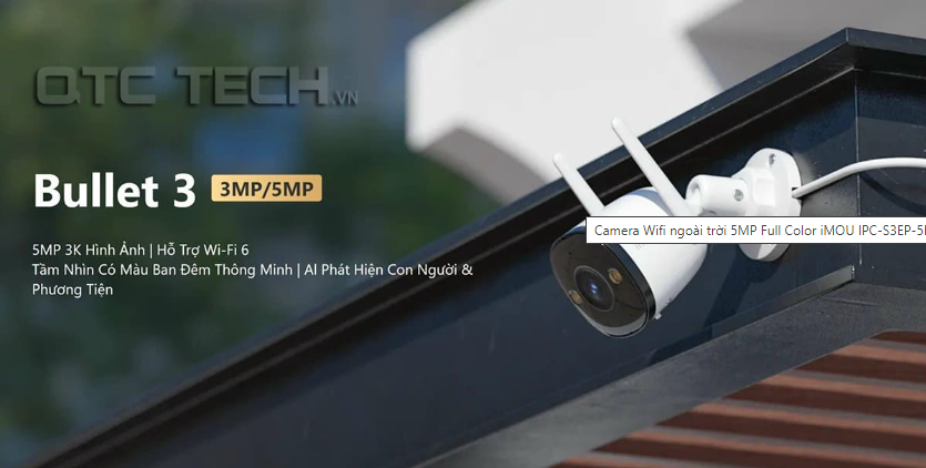 Camera Wifi 5MP IMOU IPC-S3EP-5M0WE (5mp, 2.8mm, Full Color); 24T