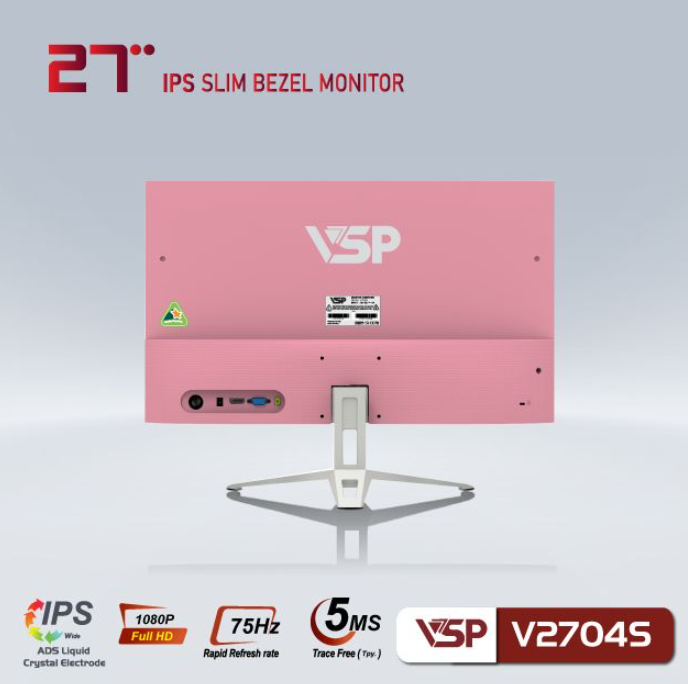 Màn hình VSP V2704S Hồng (27 INCH/FHD/IPS/75HZ/5MS/VGA,HDMI); 24